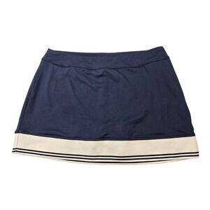 INPHORM XL Athleisure Navy White Tennis‎ Golf Skort Skirt W/ Shorts Active EUC